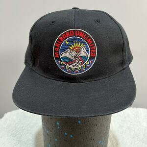 Marlboro Unlimited Hat Vintage 90s Strap back Pattern Design Art Print